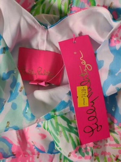 Pre-owned Lilly Pulitzer Coral Bay Lani Maxi Dress Size Xl (w) In Pink/blue/green