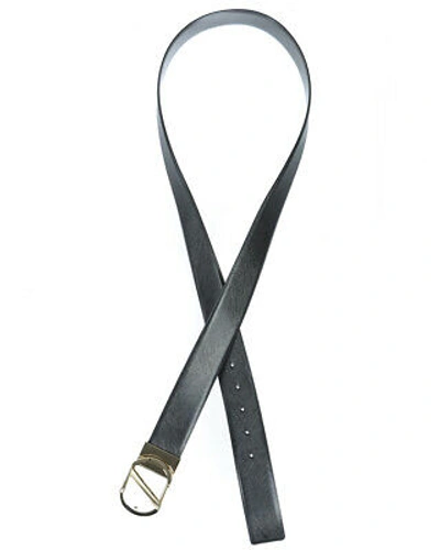 Pre-owned Zegna Belt Double Face Leather Italy Man Black Bwinm2958f Ner Sz.110 Make Offer