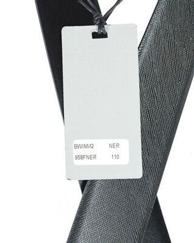 Pre-owned Zegna Belt Double Face Leather Italy Man Black Bwinm2958f Ner Sz.110 Make Offer