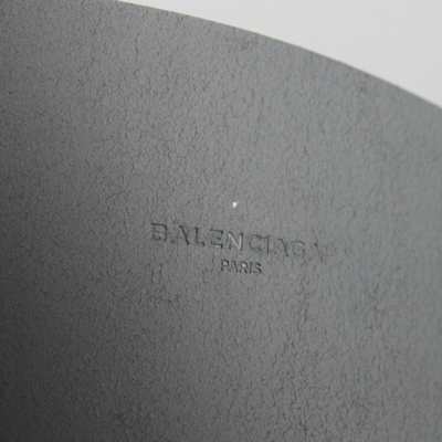 Pre-owned Balenciaga $495  Women's Grey Linoleum Wide Belt Gold Hardware 80/32 493315 1444 In Gray