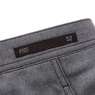 Pre-owned Pt01 Gray Mid-weight Flannel Wool Five-pocket Pants Jeans 35 (eu 52) $525