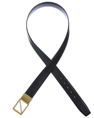 Pre-owned Zegna Belt Double Face Leather Italy Man Black Boxbx8505f Tdn Sz.115 Make Offer