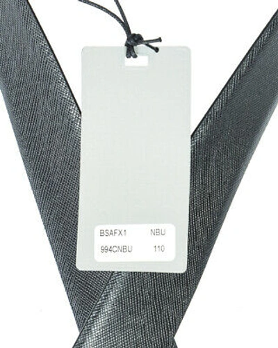 Pre-owned Zegna Belt Double Face Leather Italy Man Black Bsafx1994c Nbu Sz.115 Make Offer