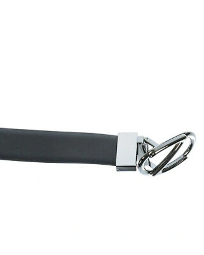 Pre-owned Zegna Belt Double Face Leather Italy Man Black Bsafx1994c Nbu Sz.115 Make Offer