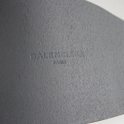 Pre-owned Balenciaga $495  Women's Dark Grey Linoleum Wide Belt 80/32 493315 1200 In Gray