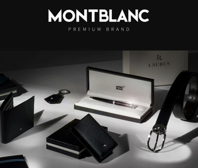 Pre-owned Montblanc 114423 Leather Strap Reversible Belt 1x45 Inch Eu Made Ups Black/brown