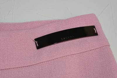 Pre-owned Escada $795  Tina Virgin Wool Straight Leg Pants French Rose Pink 36