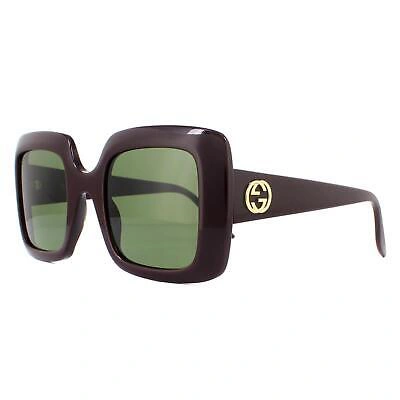 Pre-owned Gucci Sunglasses Gg0896s 003 Dark Red Green