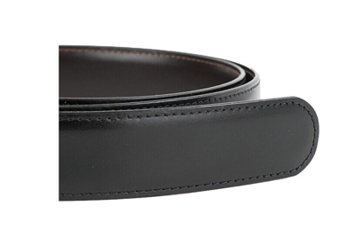 Pre-owned Montblanc 112960 Leather Strap Reversible Belt 1x45 Inch Eu Made Fedex Priority In Black