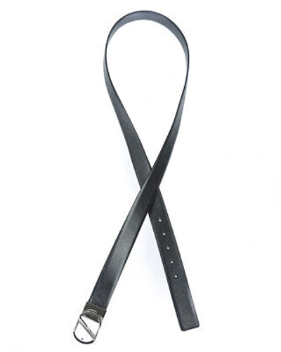 Pre-owned Zegna Belt Double Face Leather Italy Man Black Bsafm2965a Nen Sz.105 Make Offer