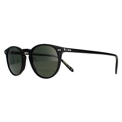 Pre-owned Oliver Peoples Sunglasses Riley Ov5004su 1005p1 Black G15 Polarized In Green
