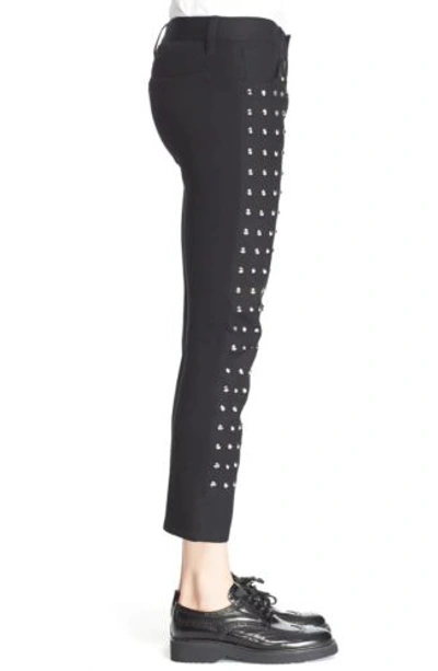 Pre-owned Junya Watanabe Studded Crop Ponte Knit Pants Size Xs Msrp $1020 In Black