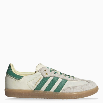 Shop Adidas Statement Wales Bonner Samba Shoes Cream/green In White