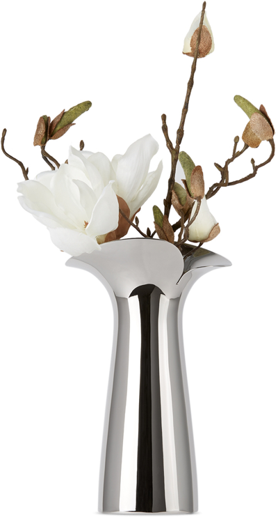 Shop Georg Jensen Stainless Steel Medium Bloom Botanica Vase In N/a