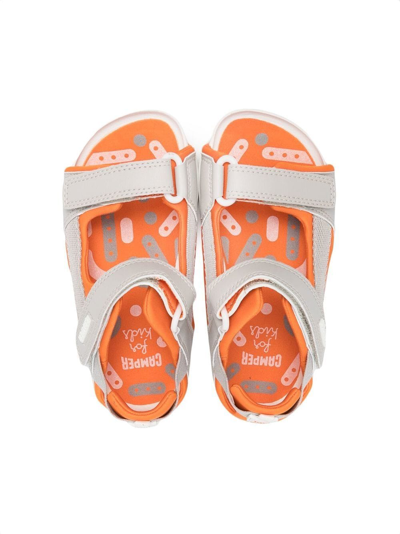 Shop Camper Ous Open-toe Touch-strap Sandals In Grey