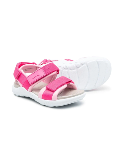Camper Wous Touch Strap Sandals In Pink