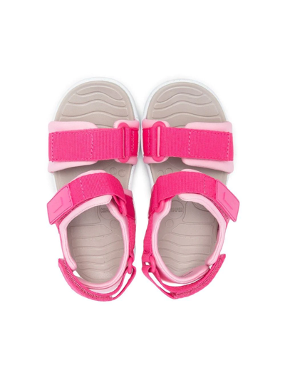 Shop Camper Wous Touch Strap Sandals In Pink