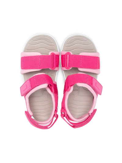 Camper Wous Touch Strap Sandals In Pink
