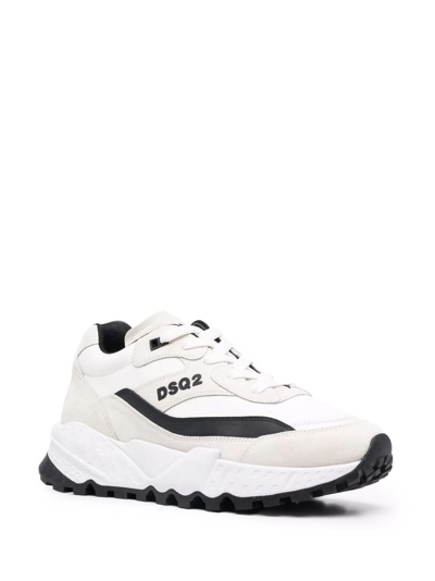 Shop Dsquared2 Logo-print Low-top Sneakers In White