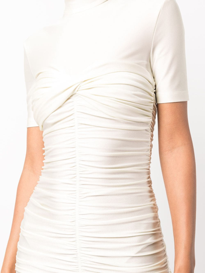 Shop Alexander Wang Fitted Bodice T-shirt Dress In Neutrals