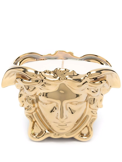 Shop Versace Medusa Grande Scented Candle In Gold