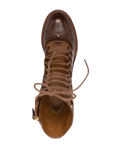 Shop Chloé Ankle Lace-up Fastening Boots In Brown