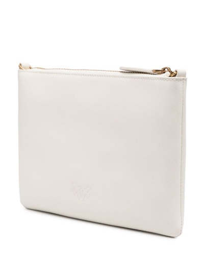 Shop Pinko Love Icon Shoulder Clutch Bag In White
