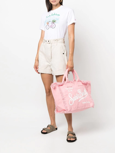 Shop Mc2 Saint Barth Vanity Logo-print Tote Bag In Pink