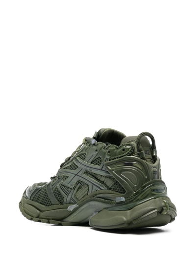 Shop Balenciaga Runner Panelled Low-top Sneakers In Green
