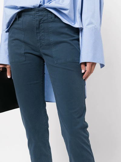 Shop Nili Lotan Skinny-leg Trousers In Blue