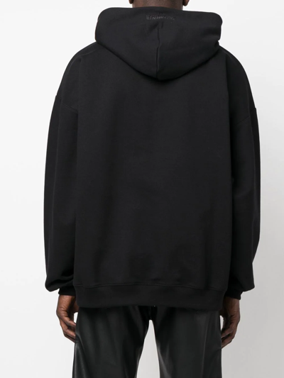 Shop Vetements Logo-print Oversized Hoodie In Black