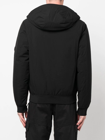 Shop C.p. Company Lens-detail Hooded Jacket In Black