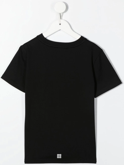 Shop Givenchy Logo-print Short-sleeve T-shirt In Black