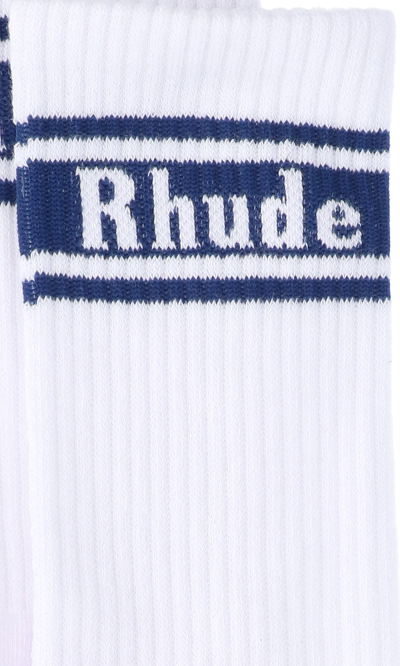 Shop Rhude Logo Socks
