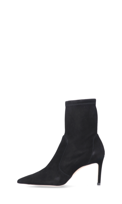 stuart weitzman quinn leather ankle bootie
