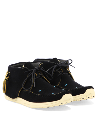 Shop Visvim "fbt Lhamo-folk" Lace-up Shoes In Black  