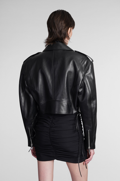 Shop Magda Butrym Biker Jacket In Black Leather