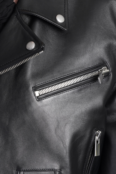 Shop Magda Butrym Biker Jacket In Black Leather