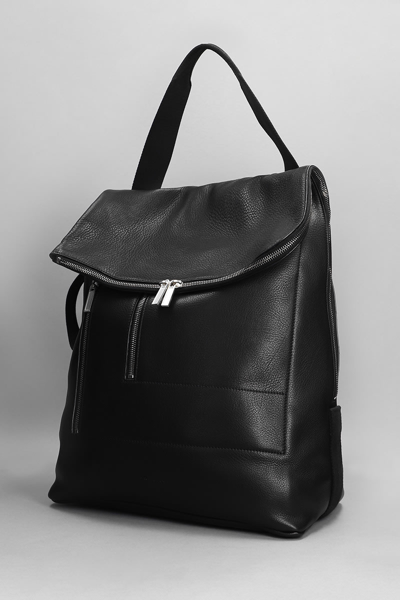 Shop Rick Owens Cargo Backpack Backpack In Black Leather