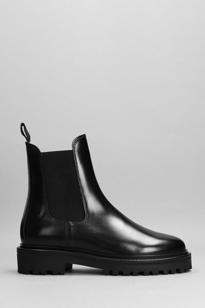 Shop Isabel Marant Castay Combat Boots In Black Leather