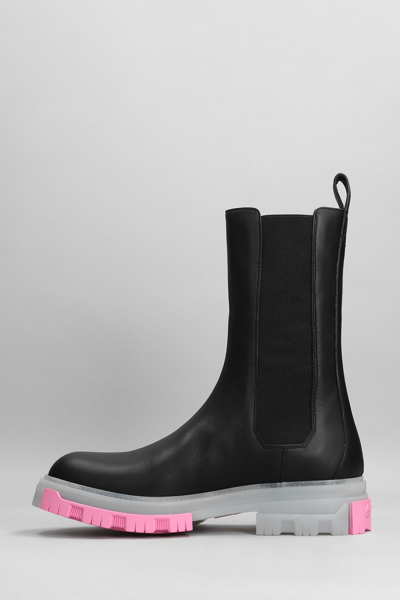 Shop Amiri Combat Boots In Black Leather
