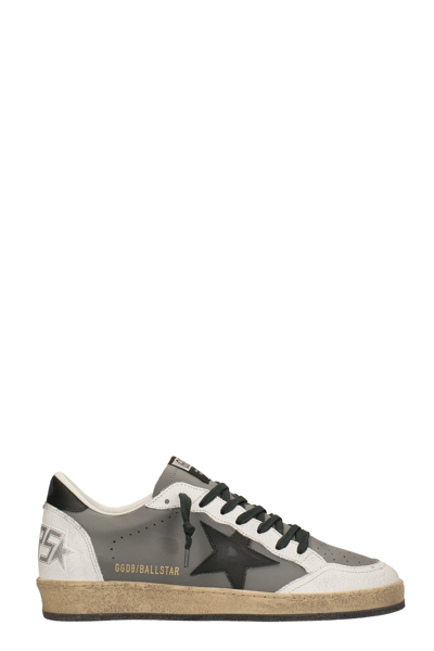 Shop Golden Goose Ball Star Sneakers In Grey Leather