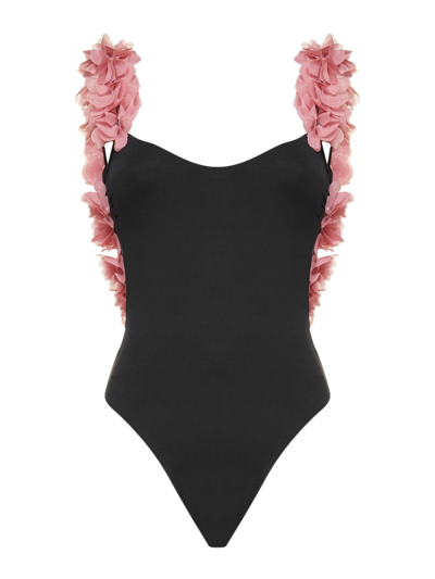 Shop La Reveche Amira" One-piece Swimsuit In Black