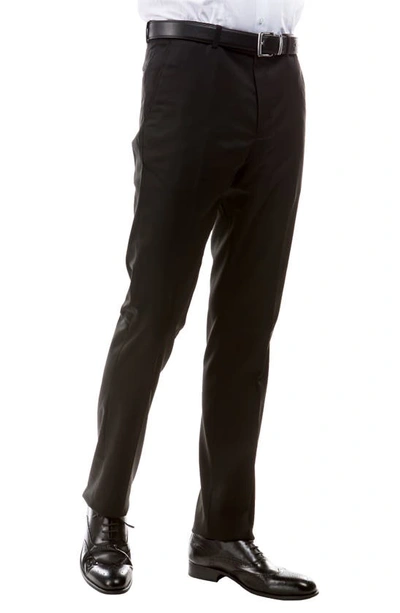 Shop Zegarie Solid Flat Front Suit Separates Trousers In Black