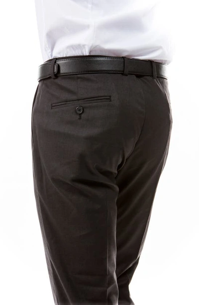 Shop Zegarie Single Dress Pants In Dark Grey