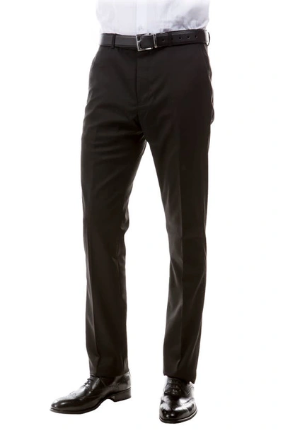 Shop Zegarie Solid Flat Front Suit Separates Trousers In Black