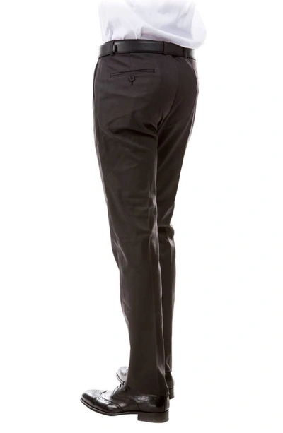 Shop Zegarie Single Dress Pants In Dark Grey