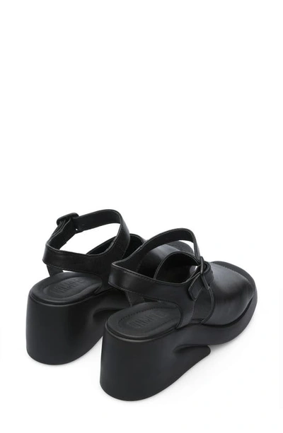 Shop Camper Kaah Wedge Sandal In Black/ Black
