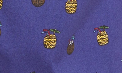 Shop Abound Graphic Short Sleeve Poplin Shirt In Blue Naval Coconut Drink