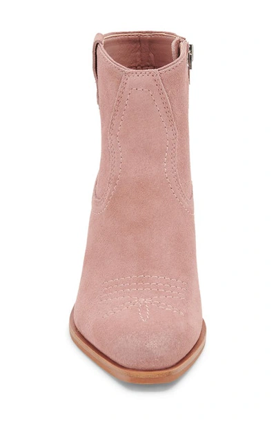 Shop Dolce Vita Silma Bootie In Rose Suede